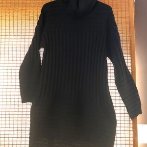 Soft black knitted dress